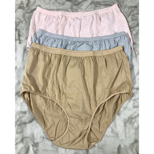 VINTAGE 1990s 3 Pair WOMEN'S COMFOR TCHOICE 100% Cotton White Panties Size 9